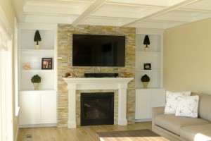Fireplace In Lake Como Modular Home In NJ
