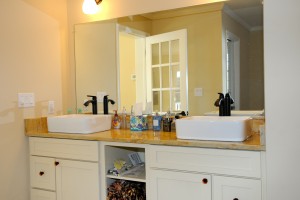 Dual Bathroom Sinks In Lake Como Modular Home In NJ