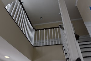 Black And White Staircase In Lavallette, NJ Modular Home